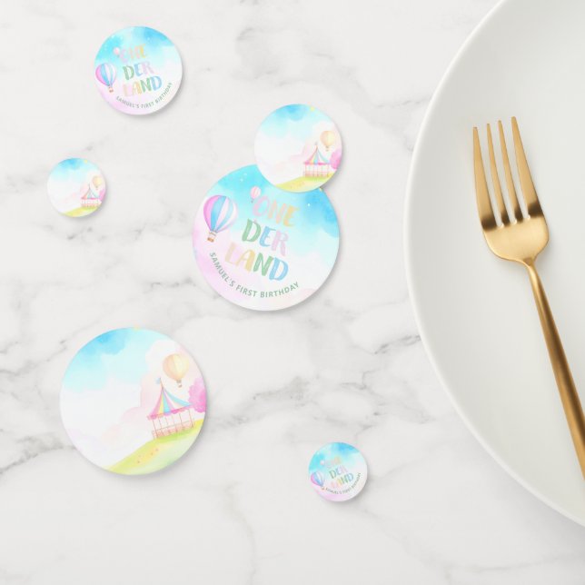 Sweet pastel onederland watercolor 1st Birthday Confetti (Group)