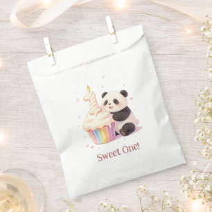 Sweet Pastel Panda Baby 1st Birthday Favour Bag