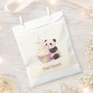 Sweet Pastel Panda Baby 2nd Birthday Favour Bag