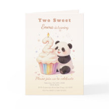Sweet Pastel Panda Baby 2nd Birthday