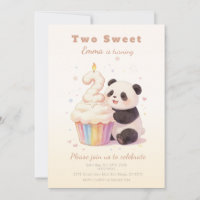 Sweet Pastel Panda Baby 2nd Birthday