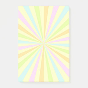 Sweet Pastels Spinning Wheel Burst Post-it Notes