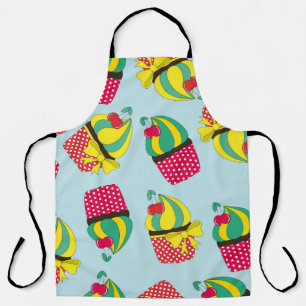 sweet pattern design. Vintage illustration Apron