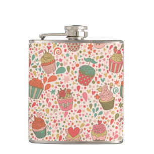 Sweet pattern hip flask