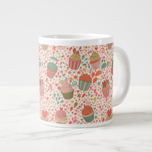 Sweet pattern large coffee mug