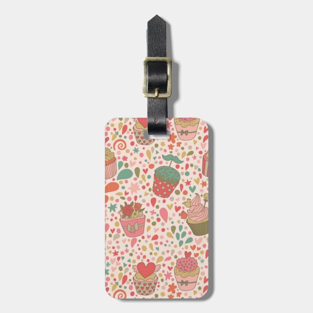 Sweet pattern luggage tag (Front Vertical)
