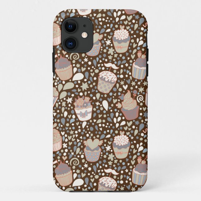 Sweet  pattern made of tasty cupcakes Case-Mate iPhone case (Back)