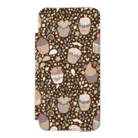 Sweet  pattern made of tasty cupcakes