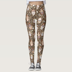 Sweet  pattern made of tasty cupcakes leggings