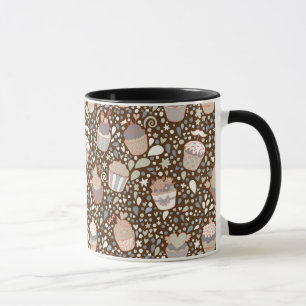 Sweet pattern made of tasty cupcakes mug