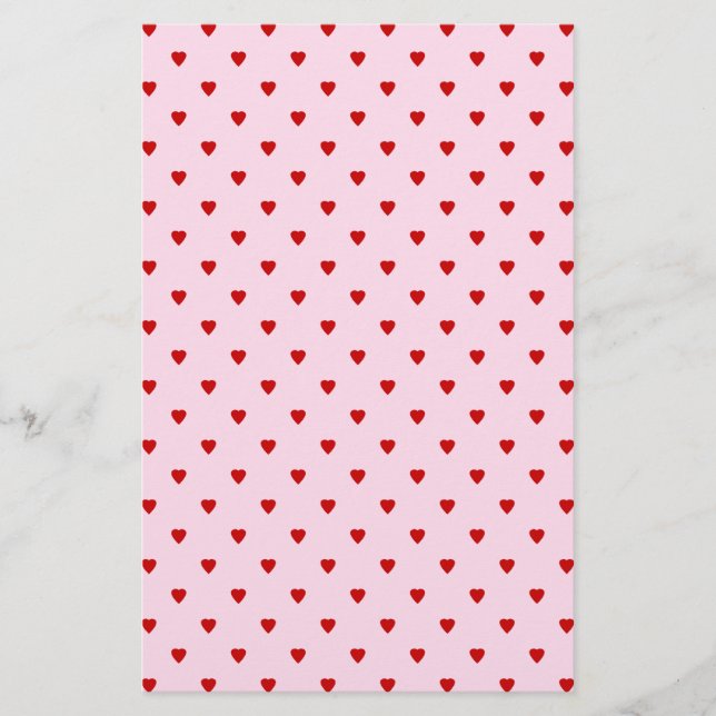 Sweet pattern of red hearts on pink. flyer (Front)
