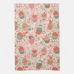 Sweet pattern tea towel