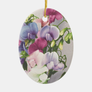 Sweet Pea 1907 Ceramic Tree Decoration
