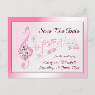 Sweet Pea and Music Save The Date Card