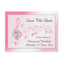 Sweet Pea and Music Save The Date Card