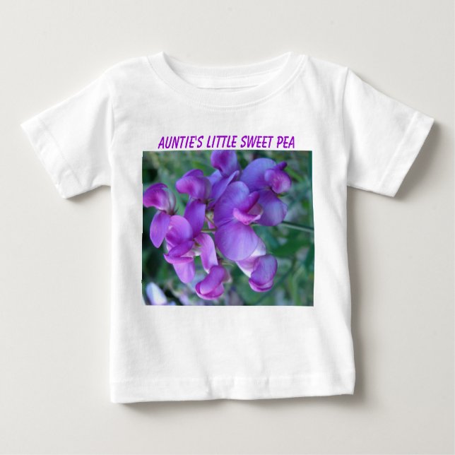 Sweet Pea, Auntie's Little Sweet Pea Baby T-Shirt (Front)