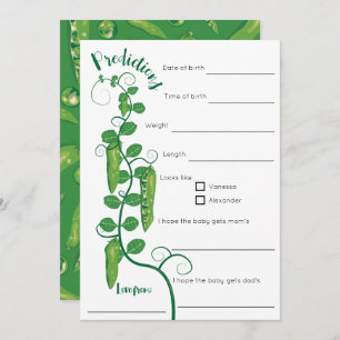 Sweet pea baby baby shower game  invitation