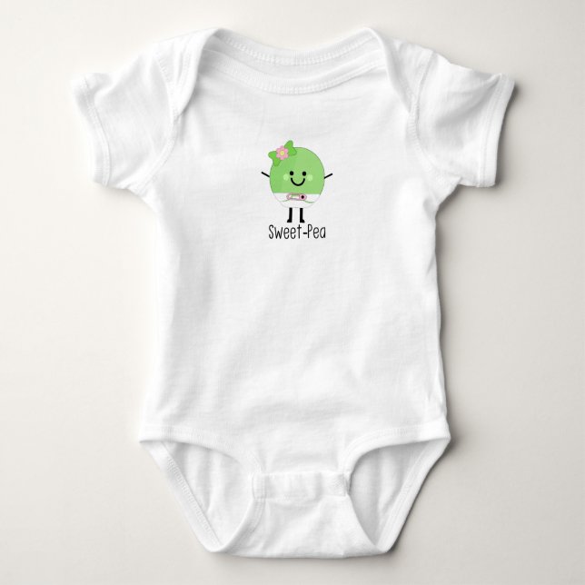 Sweet Pea Baby Girl Bodysuit (Front)