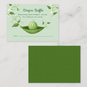 Sweet Pea Baby Shower Diaper Raffle Enclosure Card
