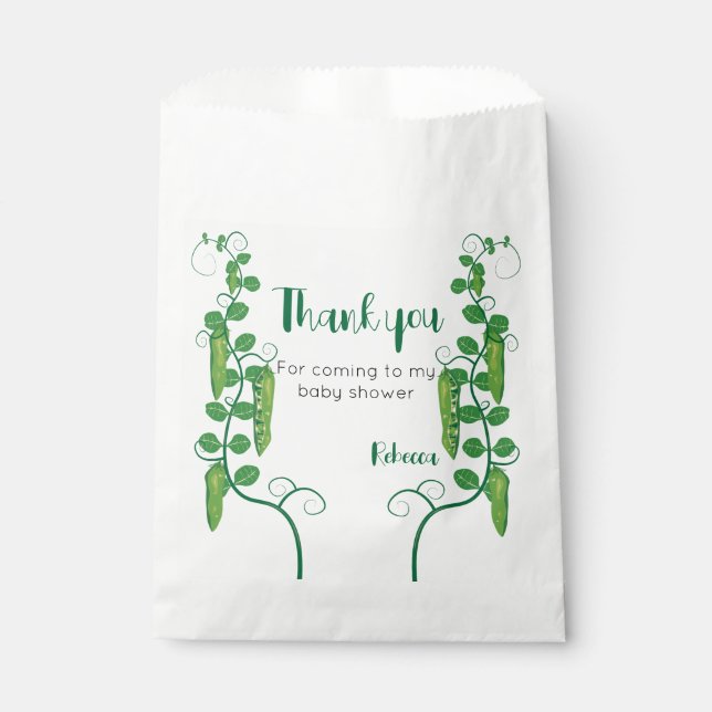 Sweet pea baby shower Favour Bags (Front)