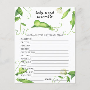 Sweet Pea - Baby Word Scramble Game