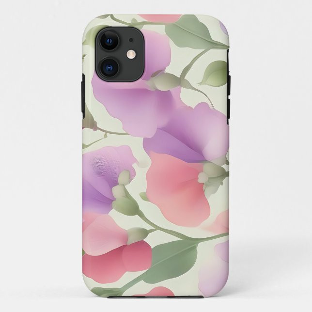 Sweet Pea Charming Retro Pastel Case-Mate iPhone Case (Back)