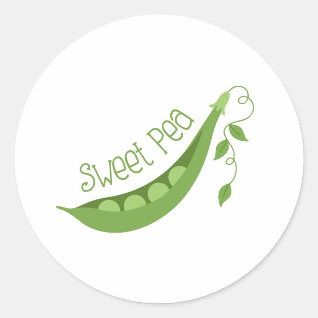 Sweet Pea Classic Round Sticker (Front)