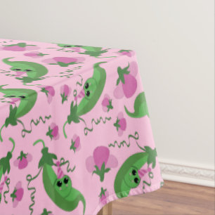 Sweet Pea Cute 1st Birthday Party Tablecloth