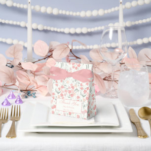 Sweet Pea Floral Cream and Pink Wedding Thank You  Favour Box