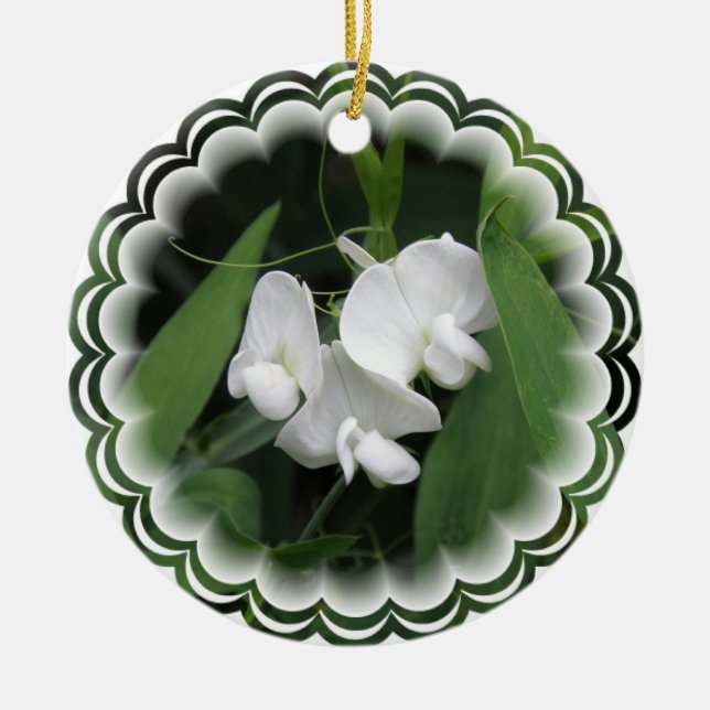 Sweet Pea Flower Ornament (Front)