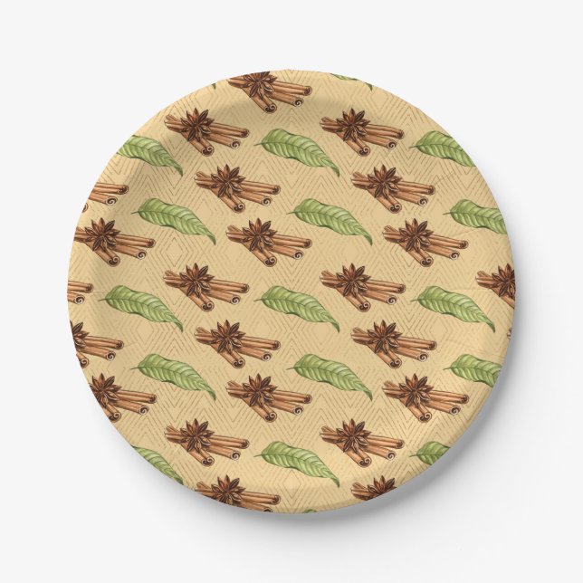 Sweet Pea Flower Paper Plate (Front)