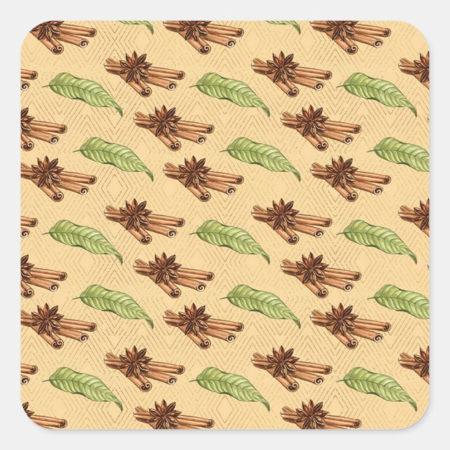 Sweet Pea Flower Square Sticker (Front)