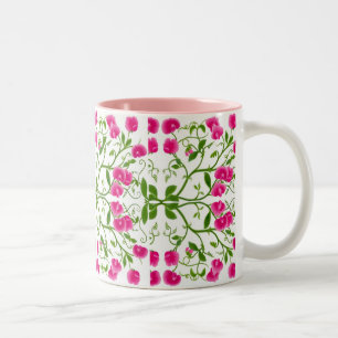 Sweet Pea Flower Vines Mug