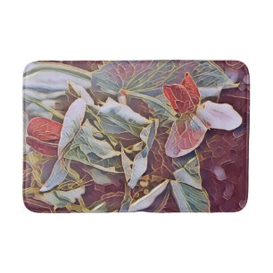 SWEET PEA FLOWERS BATH MAT