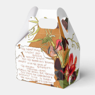 Sweet Pea Flowers Bermuda Floral Poem Favour Box