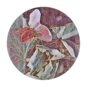SWEET PEA FLOWERS CUTTING BOARD