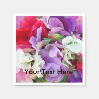 Sweet Pea Flowers Napkin