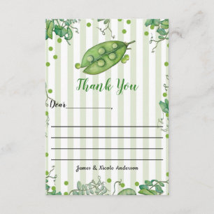 Sweet Pea Green Whimsical Baby Shower Thank You