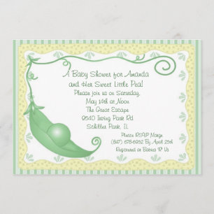 Sweet pea in a Pod Baby Shower Invitations