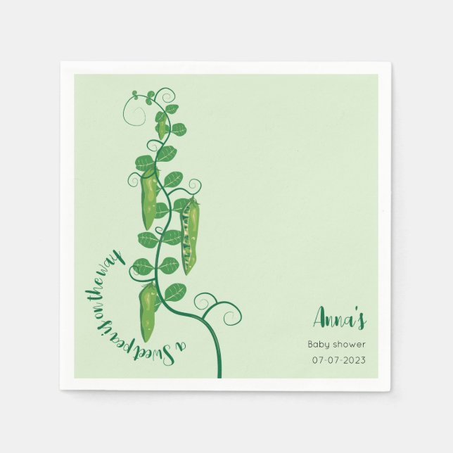 Sweet pea napkin (Front)