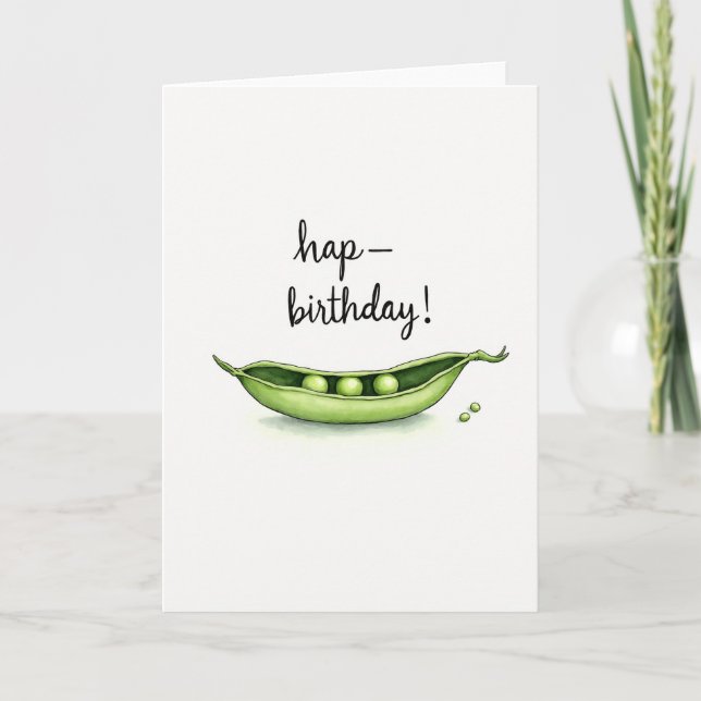 Sweet Pea Pod Birthday Card (Front)