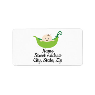 Sweet Pea Return address label for Baby Shower