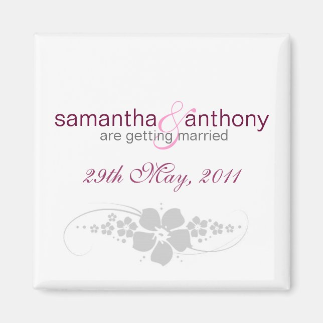 sweet pea save the date magnet (Front)