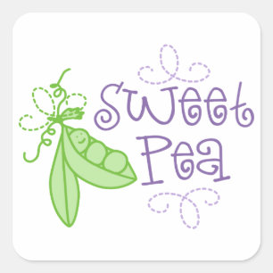 Sweet Pea Square Sticker