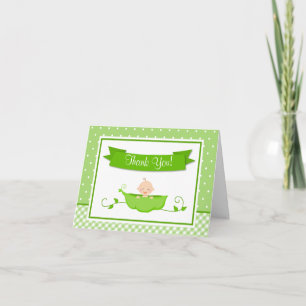 Sweet Pea Thank You Card Folded Note Card