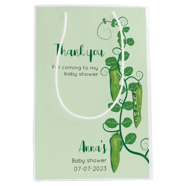 Sweet pea thank you medium gift bag (Front)