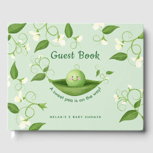 Sweet pea theme baby shower  guest guest book
