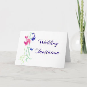 "Sweet Pea" Wedding Invitation Card