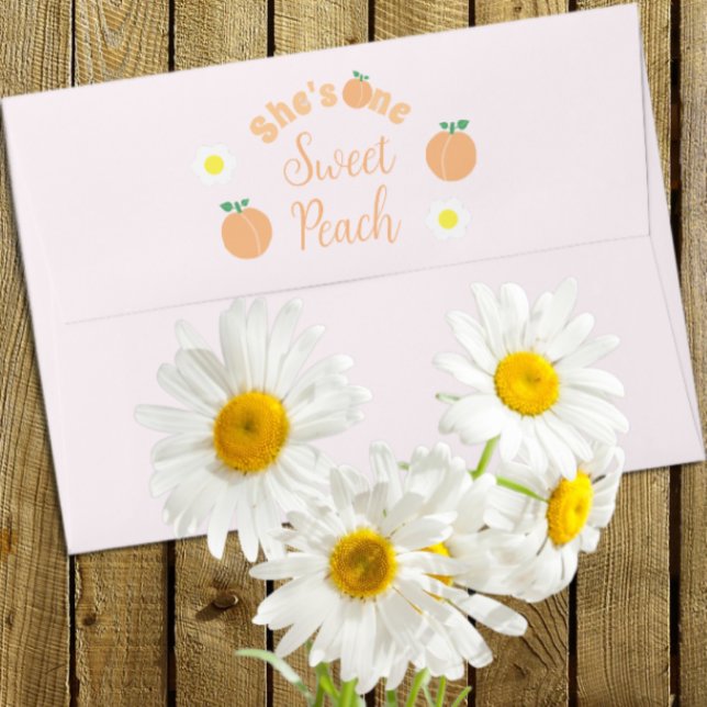 Sweet Peach 1st Birthday Envelope (Creator Uploaded)