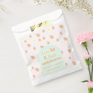 Sweet Peach 1st Birthday Favour Bag